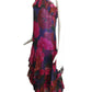2006 Multi Color Floral Chiffon Dress, Size 2