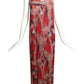 1990s Printed Silk Chiffon Evening Dress, Size 2