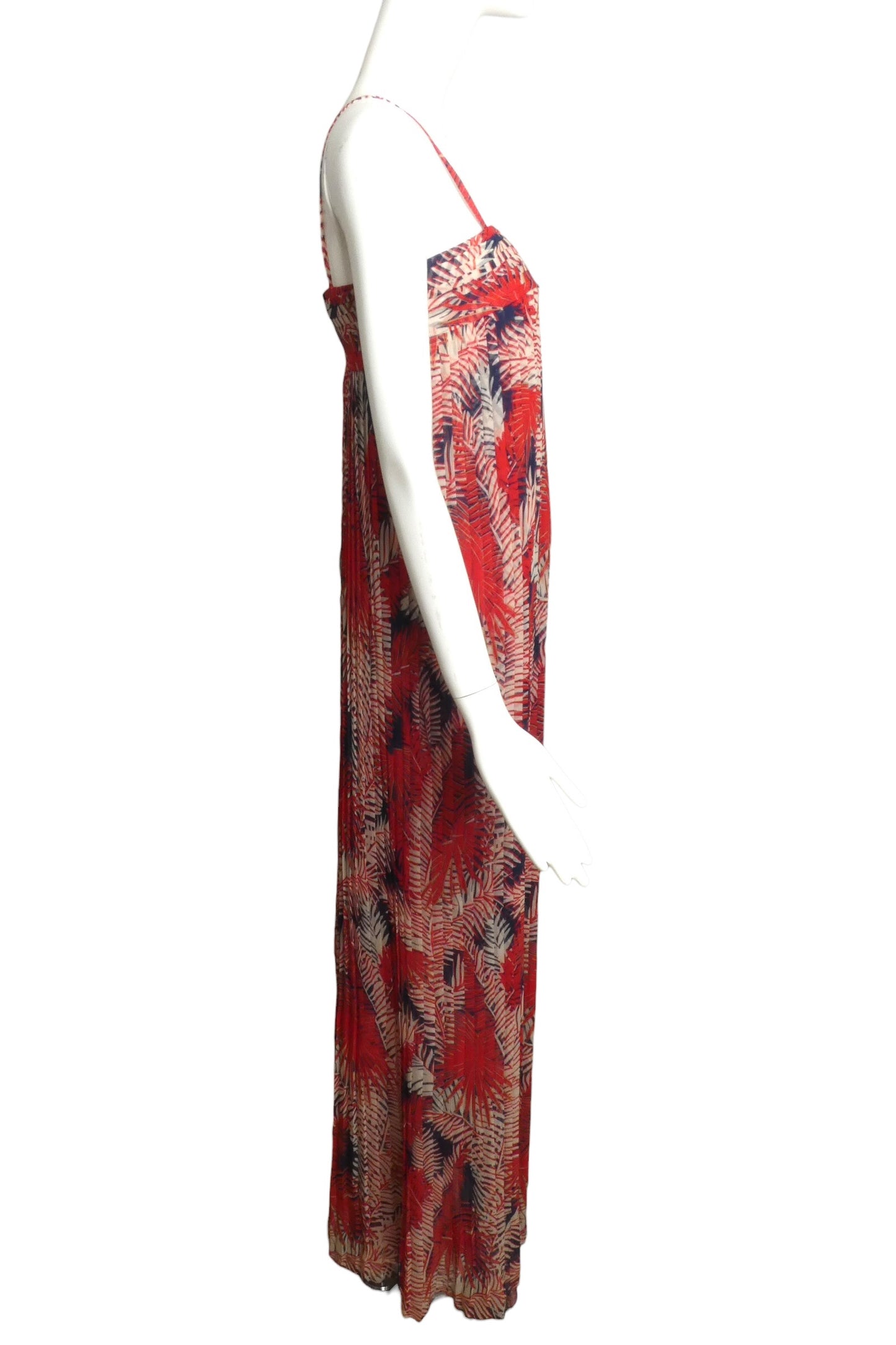 1990s Printed Silk Chiffon Evening Dress, Size 2