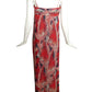 1990s Printed Silk Chiffon Evening Dress, Size 2