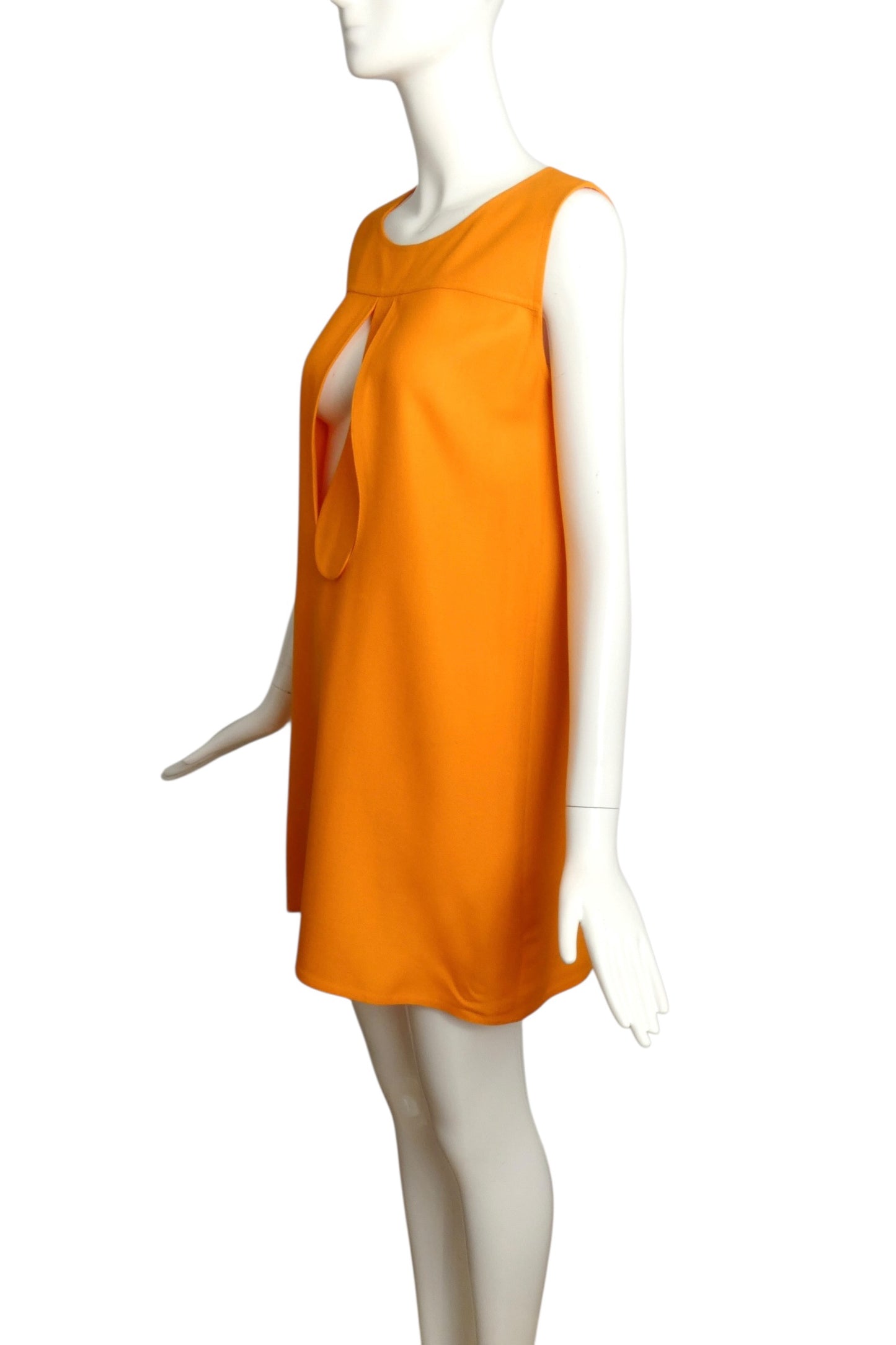 2002 Orange Cutout Trapeze Dress, Size 4