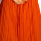 2009 Orange Plisse Pleated Hoop Dress, Size 6