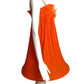 2009 Orange Plisse Pleated Hoop Dress, Size 6