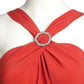 1990s Red Bias Cut Silk Gown, Size 4
