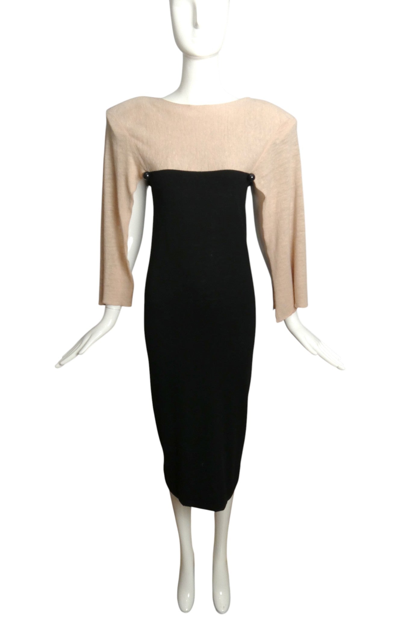 PIERRE CARDIN (HAUTE COUTURE) - 1979 Wool Knit Sheath Dress, Size 4