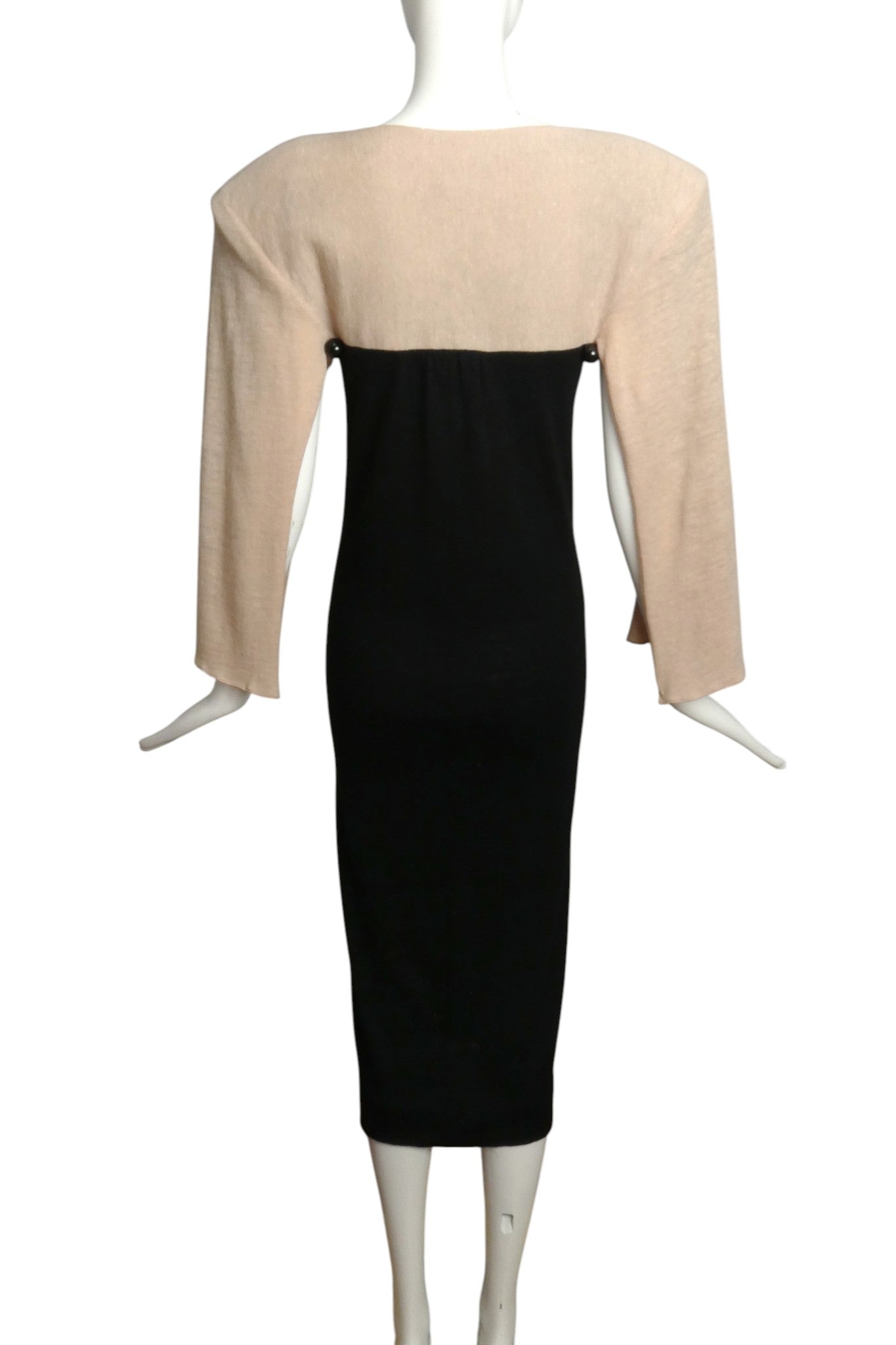 PIERRE CARDIN (HAUTE COUTURE) - 1979 Wool Knit Sheath Dress, Size 4