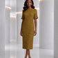 1970s Yellow Wool Knit Dress, Size 8