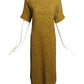 1970s Yellow Wool Knit Dress, Size 8