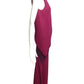1998 Raspberry One Shoulder Crepe Gown, Size 2