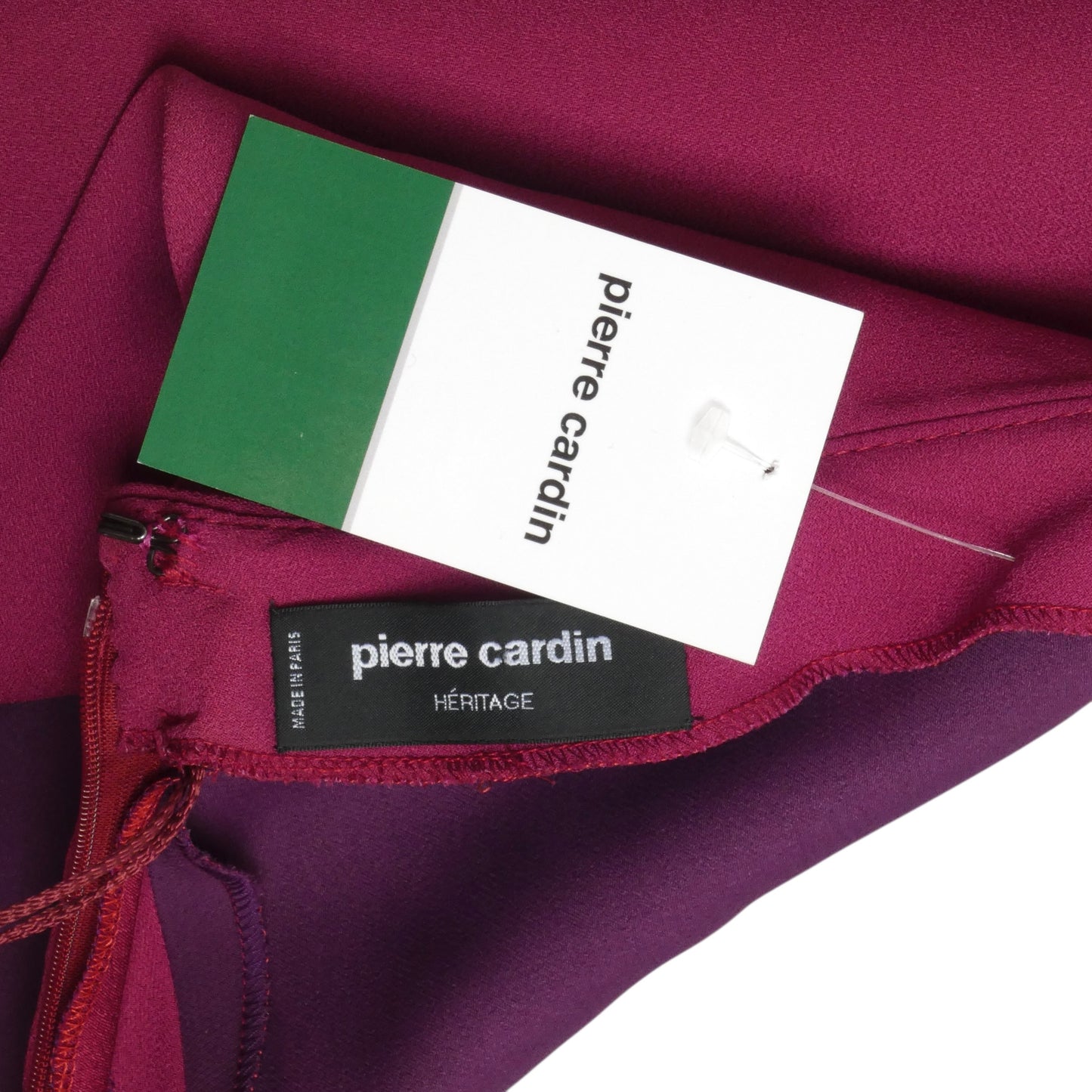 1998 Raspberry One Shoulder Crepe Gown, Size 2