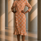 1984 Multi Color Wool Knit Dress, Size 4