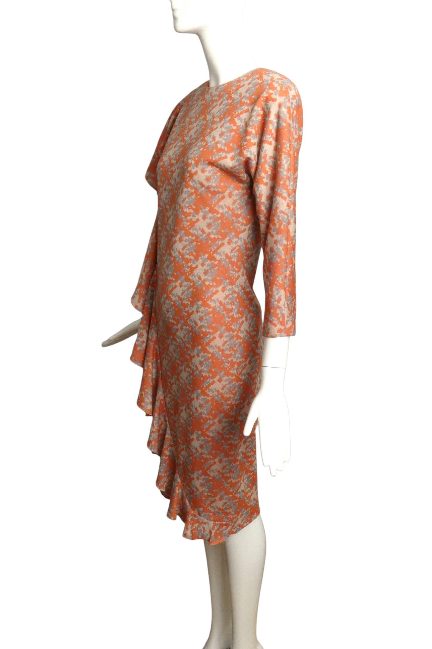 1984 Multi Color Wool Knit Dress, Size 4