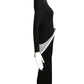 2012 Black & White Jersey Knit Hoop Gown, Size 4