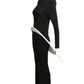 2012 Black & White Jersey Knit Hoop Gown, Size 4