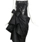 1990s Black Sequin & Taffeta Evening Gown, Size 4