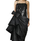 1990s Black Sequin & Taffeta Evening Gown, Size 4