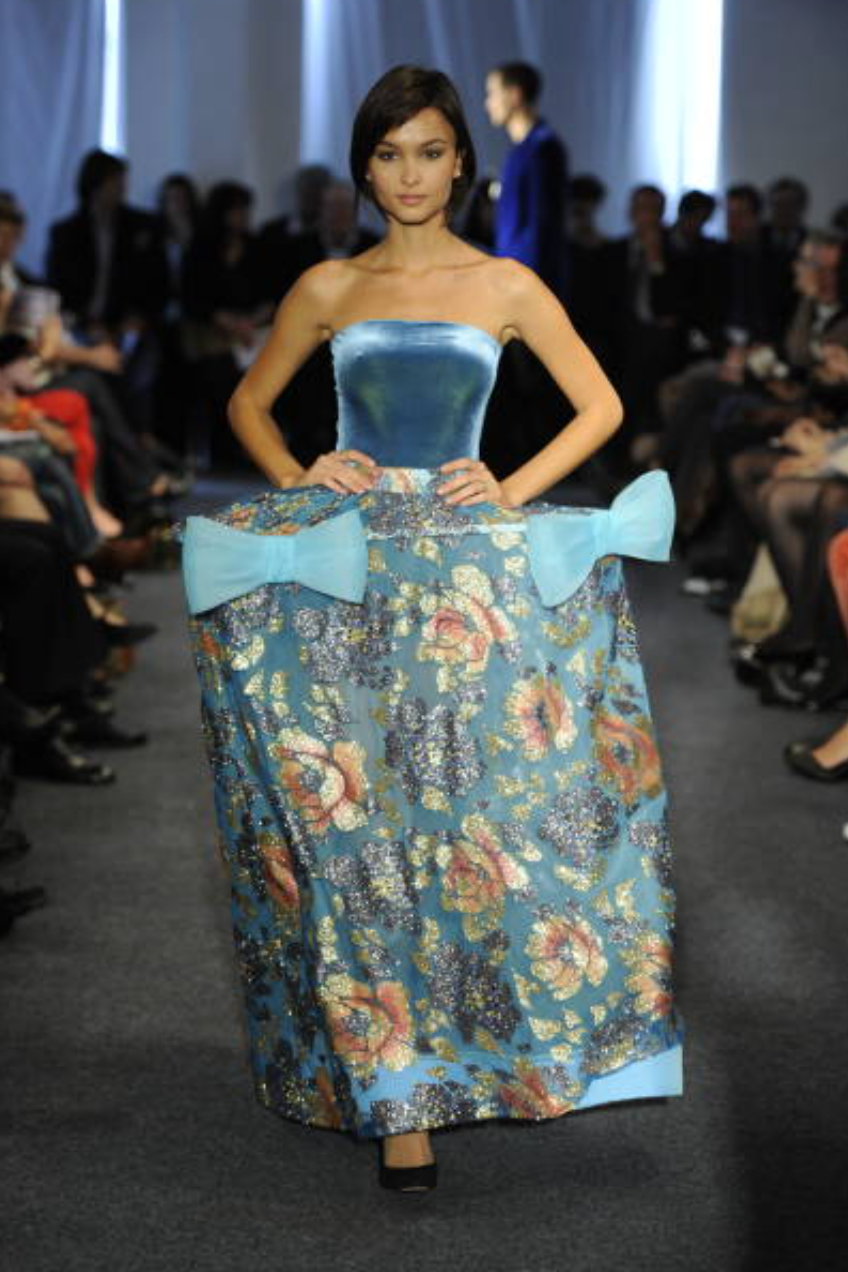 2011 Teal Pannier Skirt & Dress, Size 2
