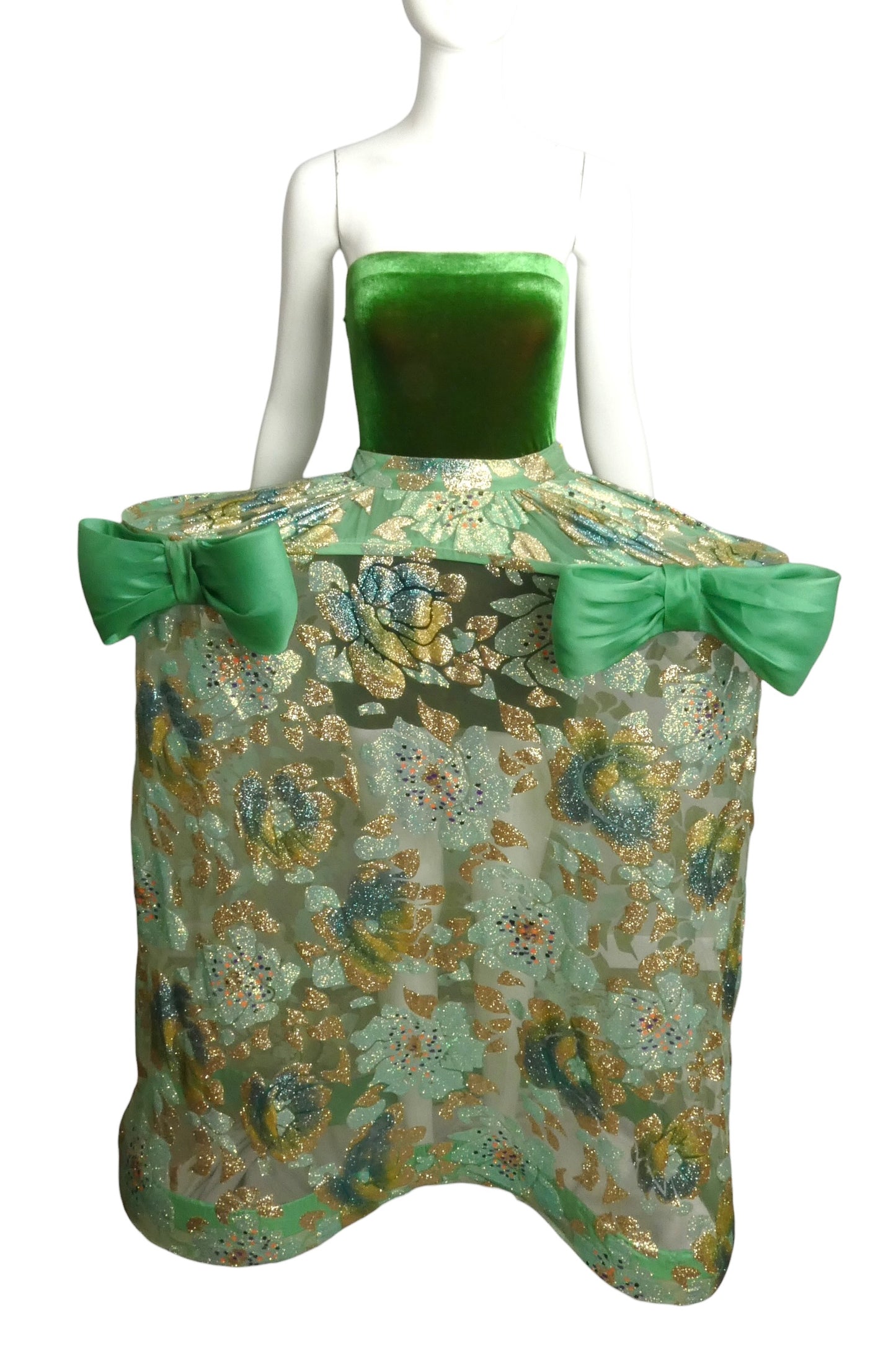 2011 Green Pannier Skirt & Dress, Size 2