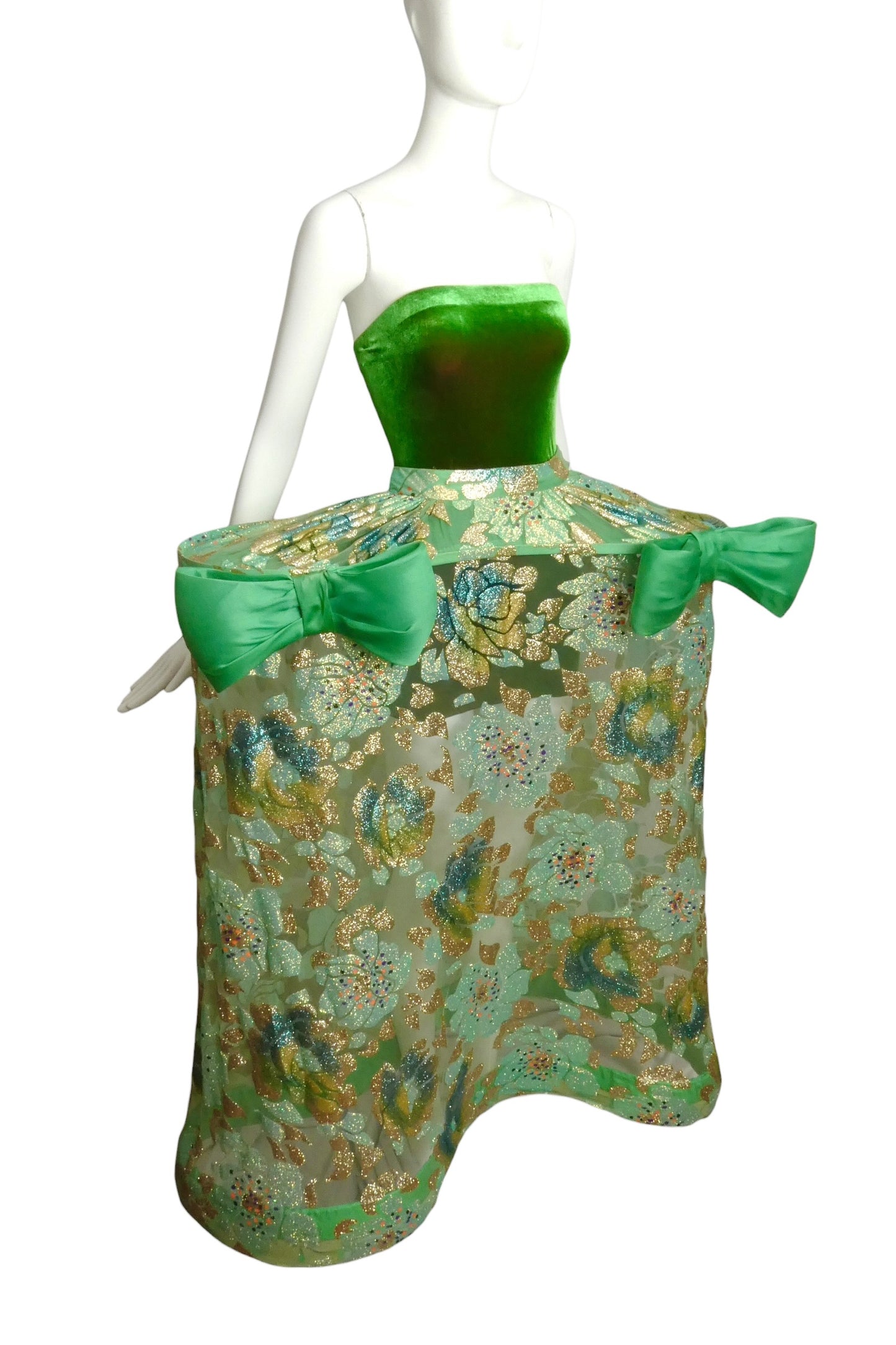 2011 Green Pannier Skirt & Dress, Size 2