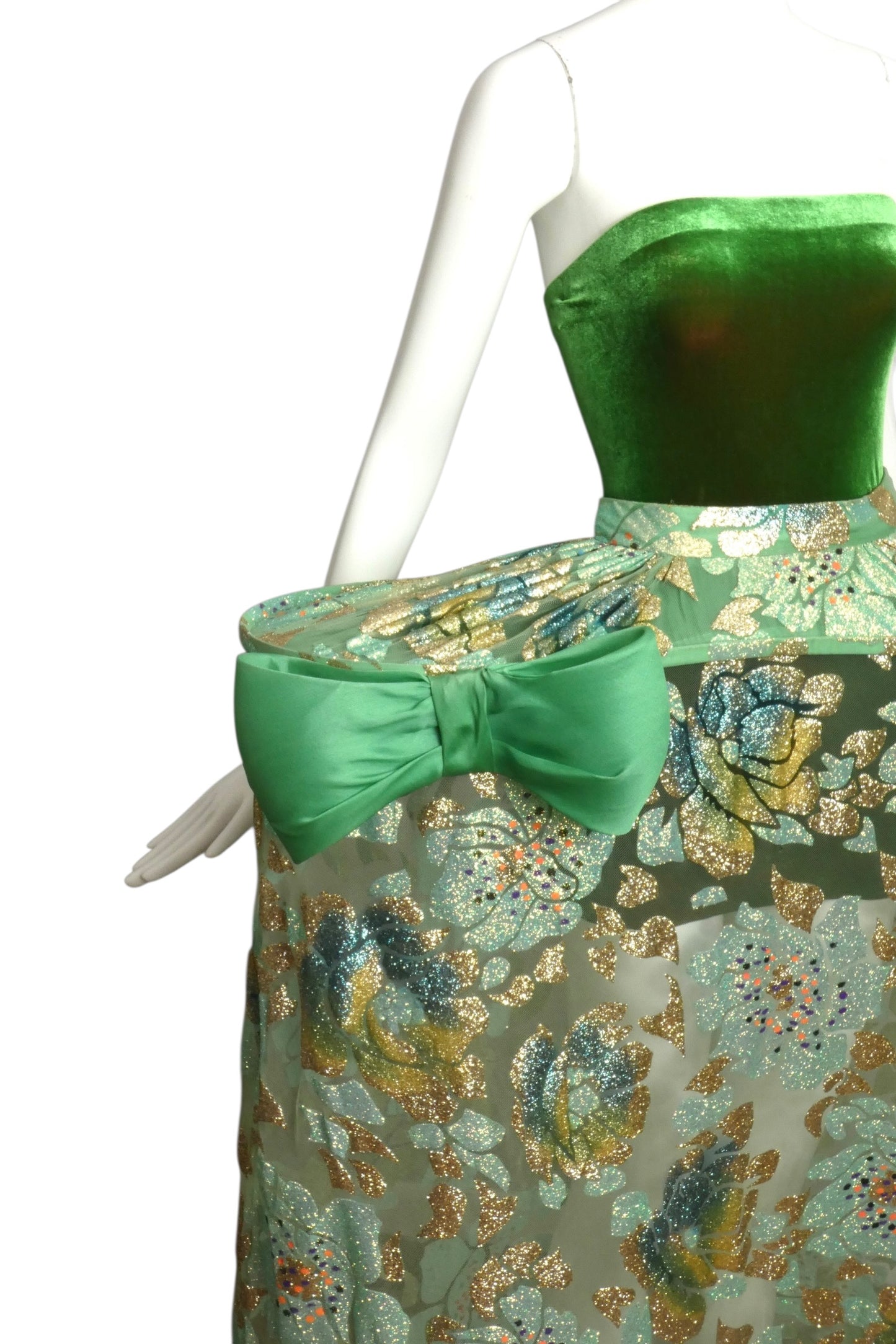 2011 Green Pannier Skirt & Dress, Size 2