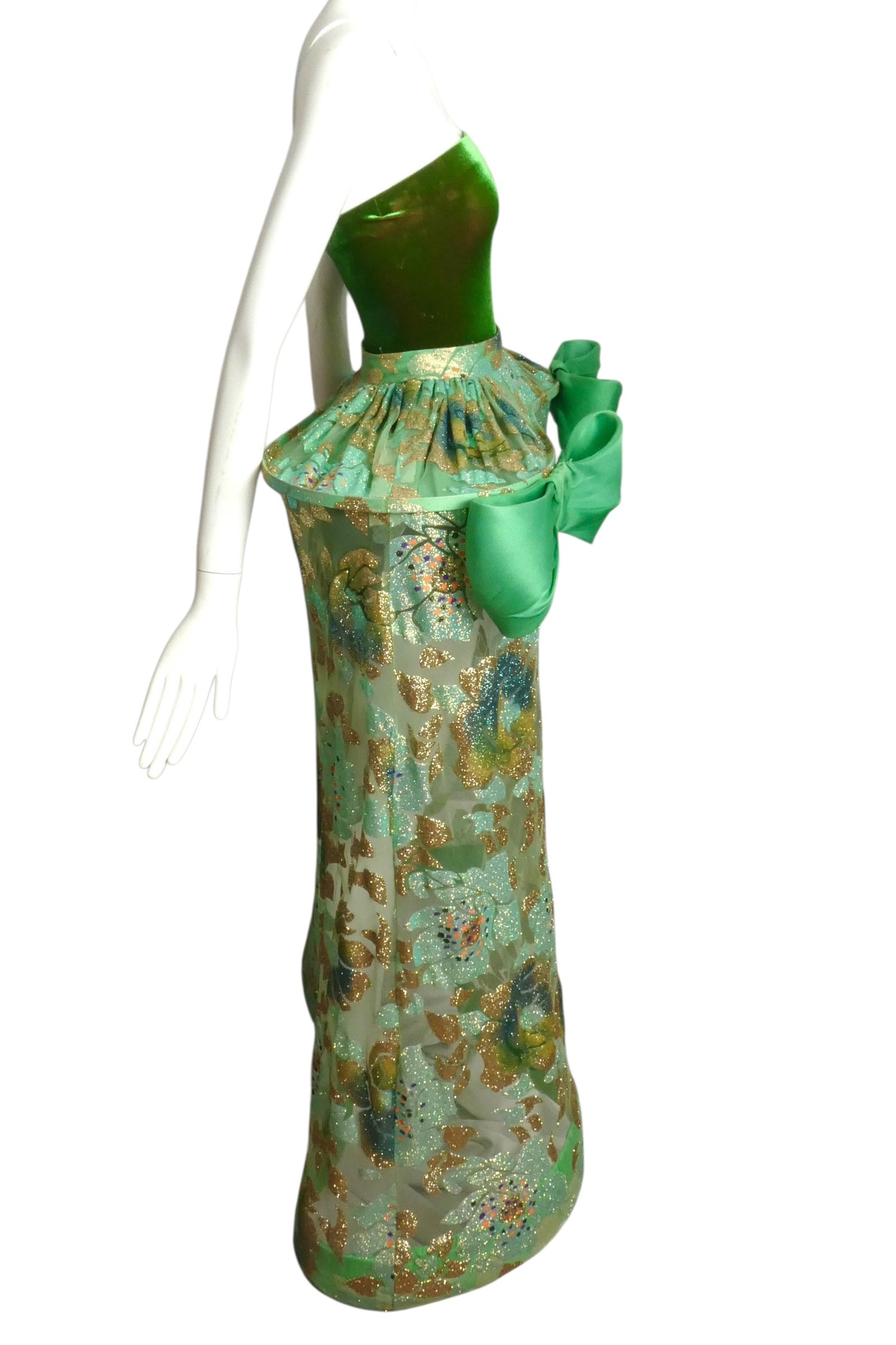 2011 Green Pannier Skirt & Dress, Size 2