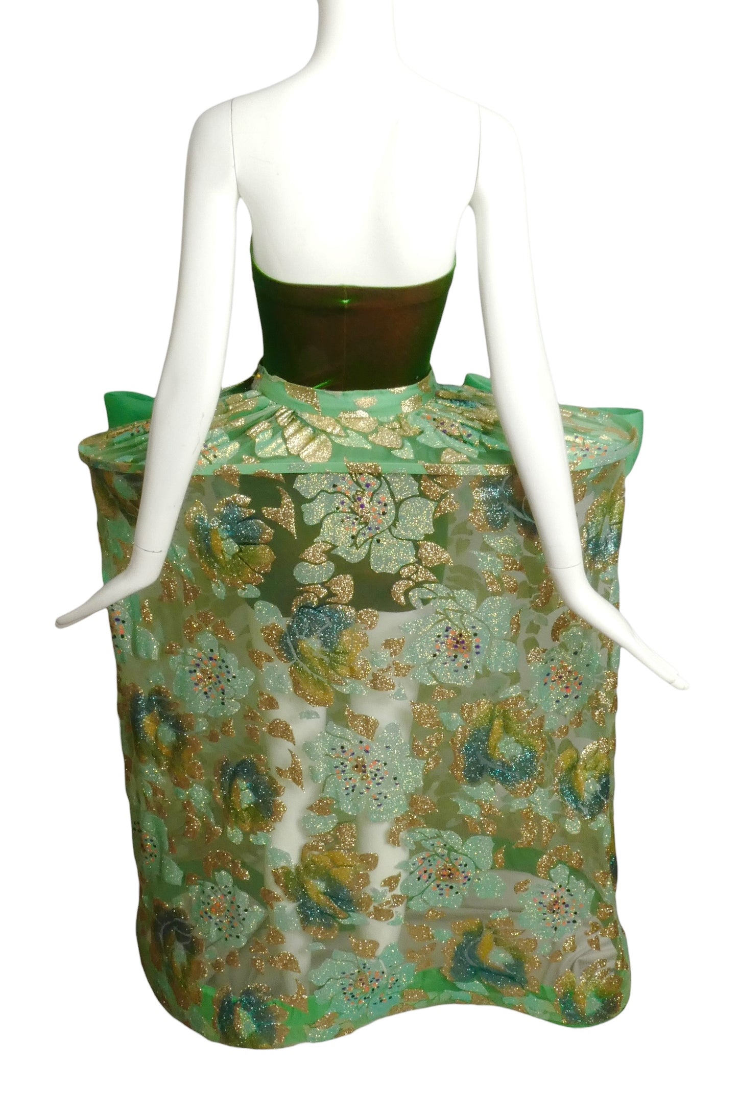 2011 Green Pannier Skirt & Dress, Size 2