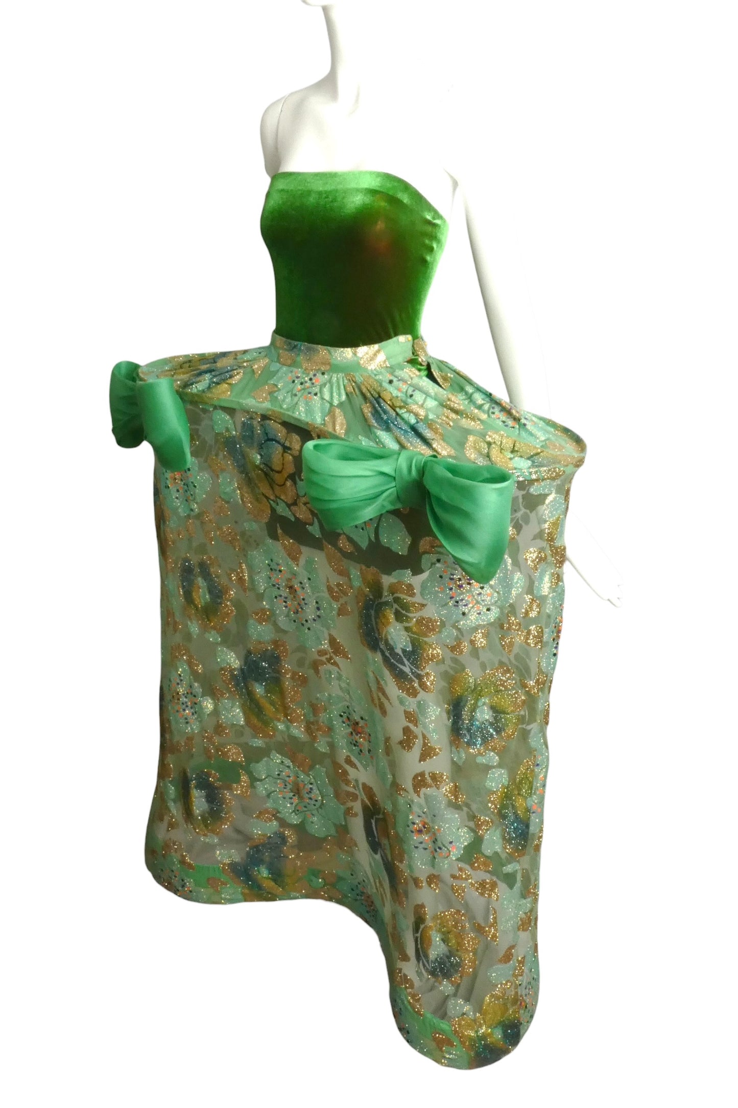2011 Green Pannier Skirt & Dress, Size 2