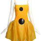 2013 Yellow Chenille & Organza Mini Dress, Size 2