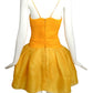2013 Yellow Chenille & Organza Mini Dress, Size 2