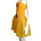 2013 Yellow Chenille & Organza Mini Dress, Size 2