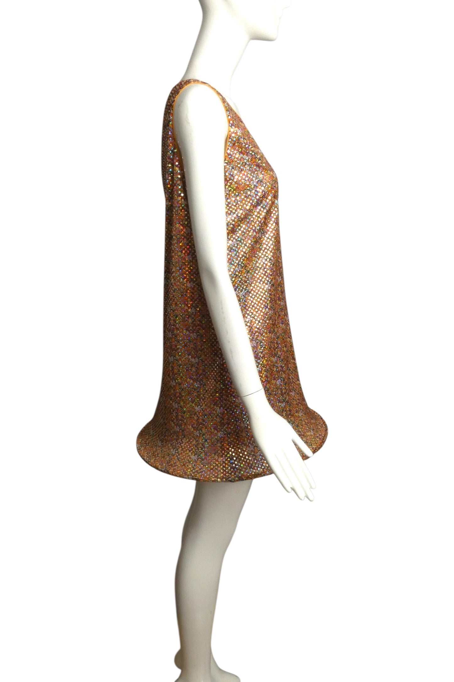 2009 Multi Color Printed Knit Hoop Dress, Size 8