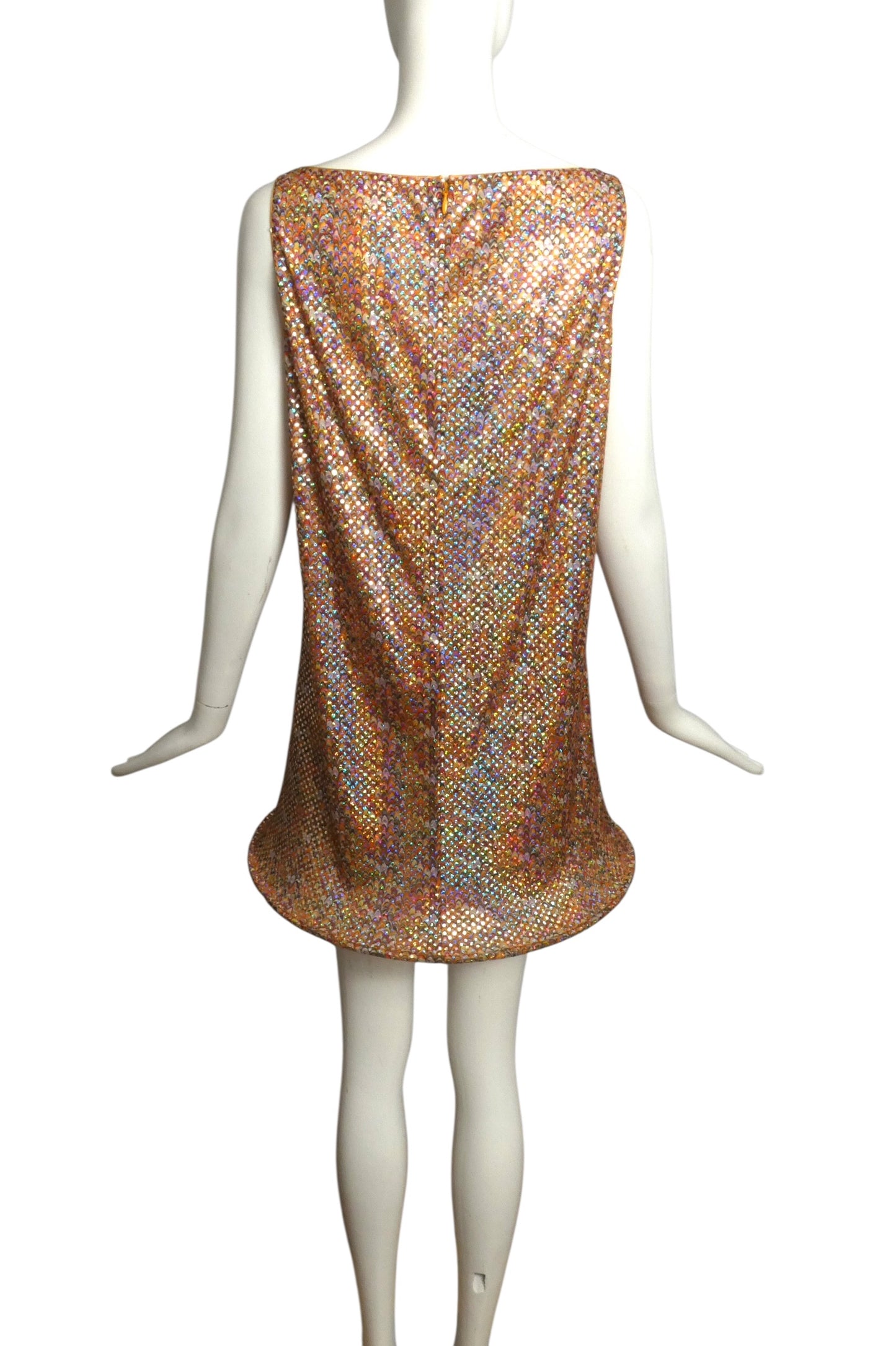 2009 Multi Color Printed Knit Hoop Dress, Size 8