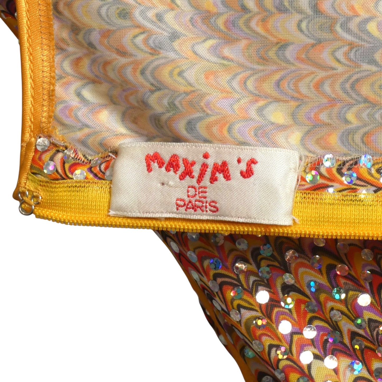 2009 Multi Color Printed Knit Hoop Dress, Size 8