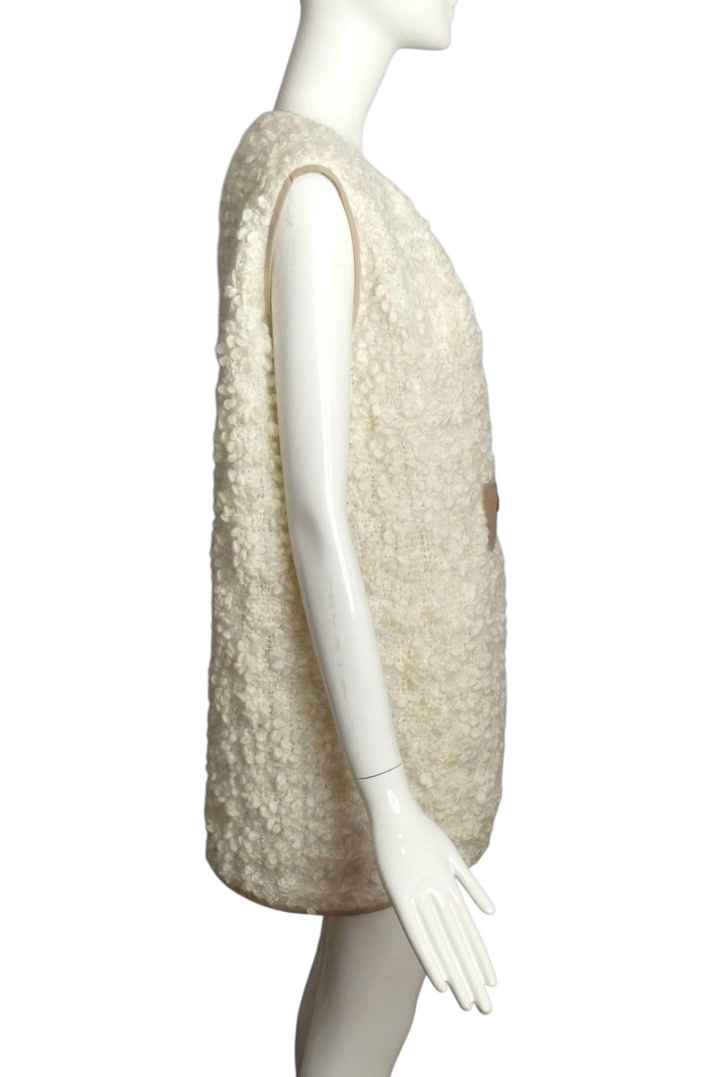 2008 Ivory Boucle  Knit Vest, Size 10