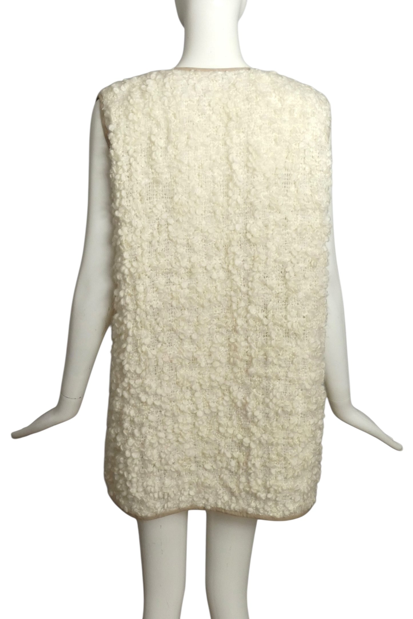 2008 Ivory Boucle  Knit Vest, Size 10