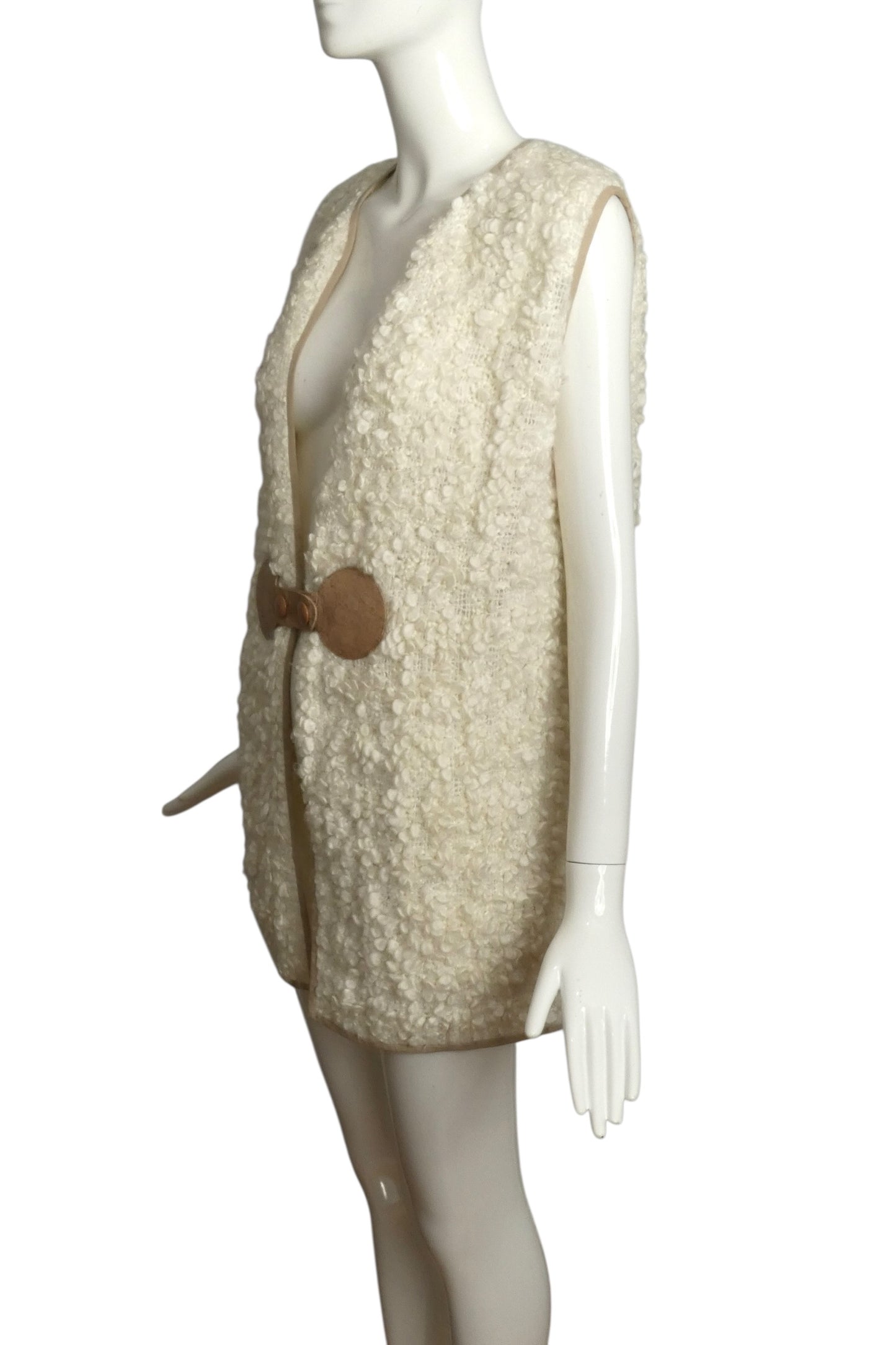 2008 Ivory Boucle  Knit Vest, Size 10