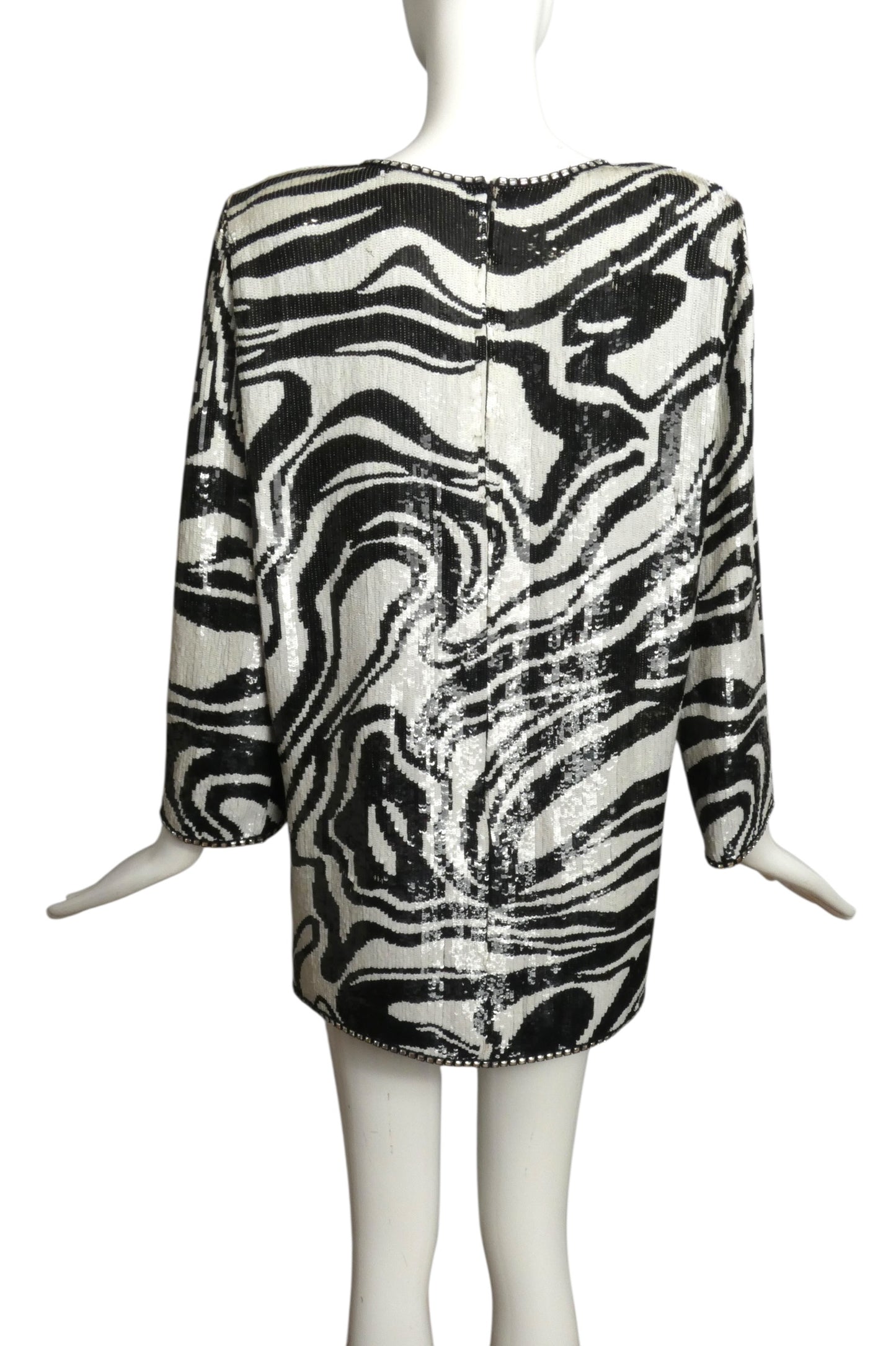 1989 Sequin & Rhinestone Mini Dress, Size 10