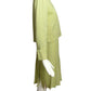 2000 Lime Wool Carwash Skirt Suit, Size 8