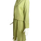 2000 Lime Wool Carwash Skirt Suit, Size 8
