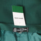 PIERRE CARDIN (HAUTE COUTURE) - 1990 Green Worsted Wool Fur Trimmed Coat, Size 12