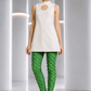 PIERRE CARDIN - 1960s Green Petal Tights, Size 4 (P)