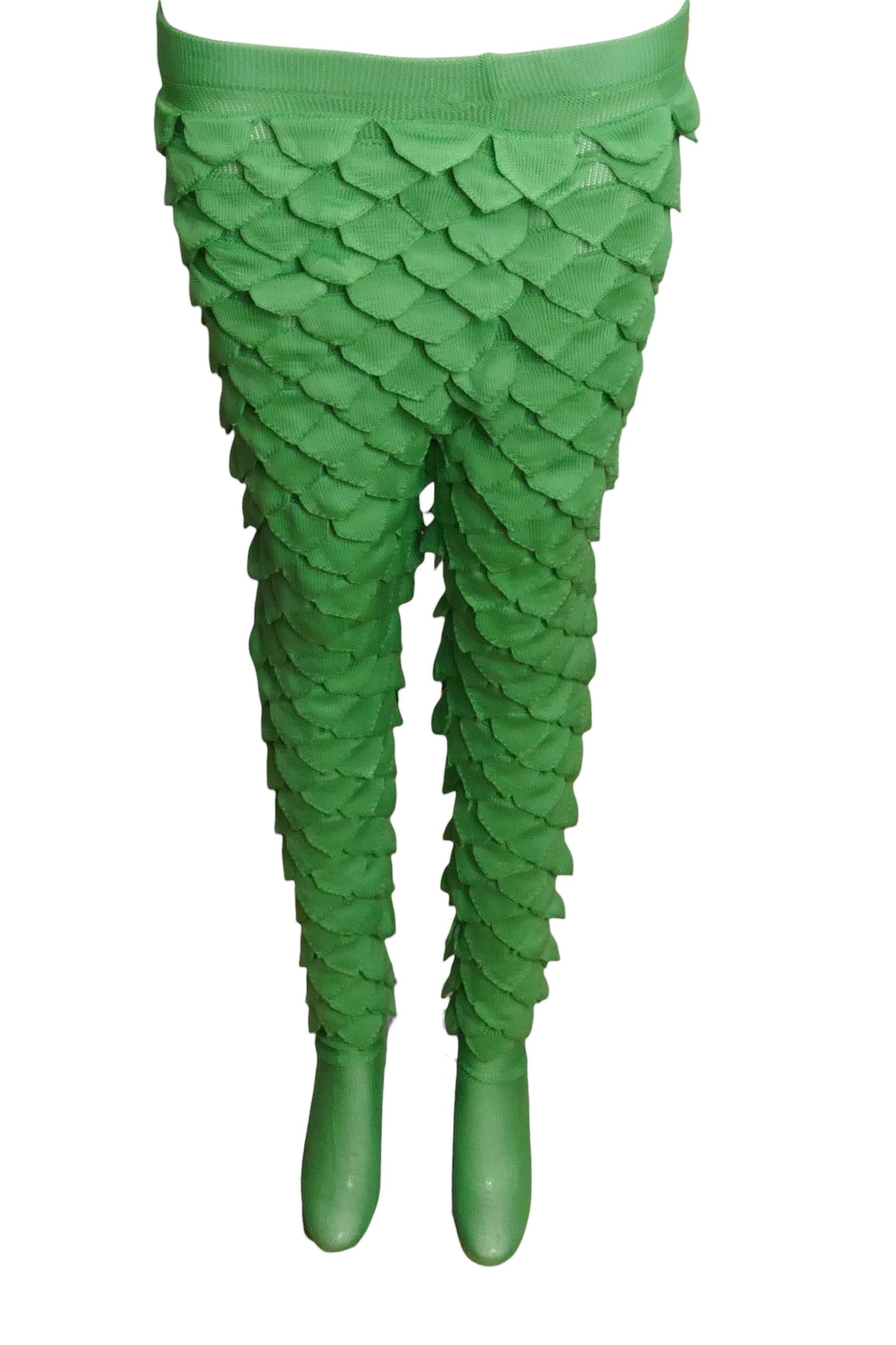 1960s Green Petal Tights, Size 4