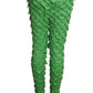1960s Green Petal Tights, Size 4