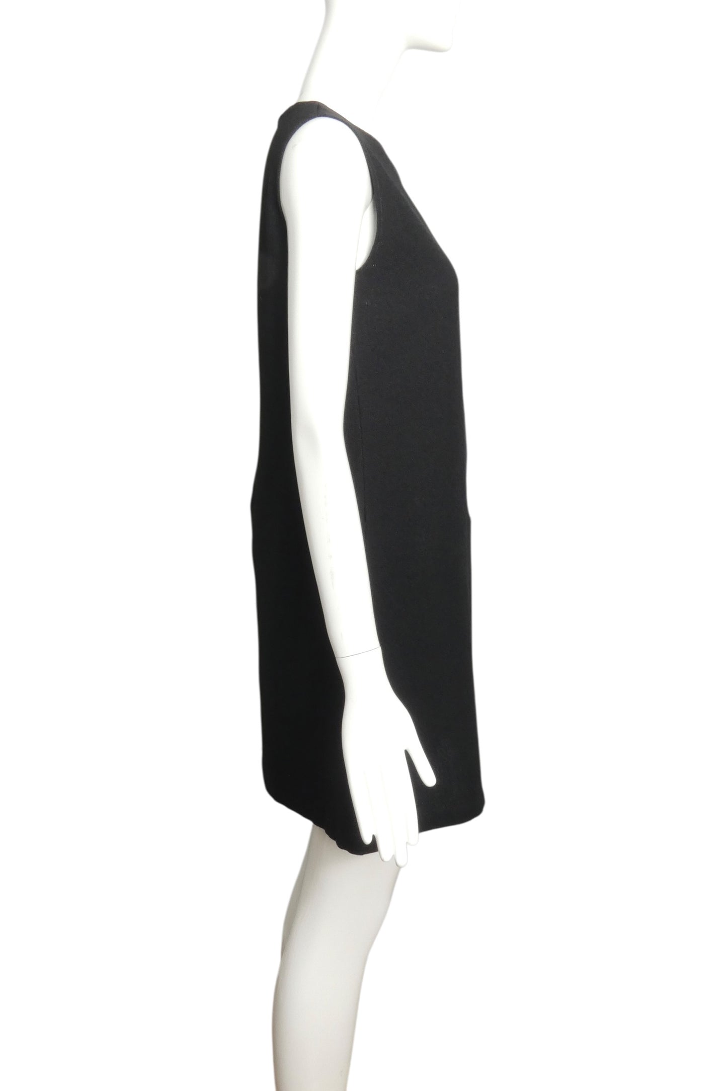 2005 Black Rayon Cutout Trapeze Dress, Size 4