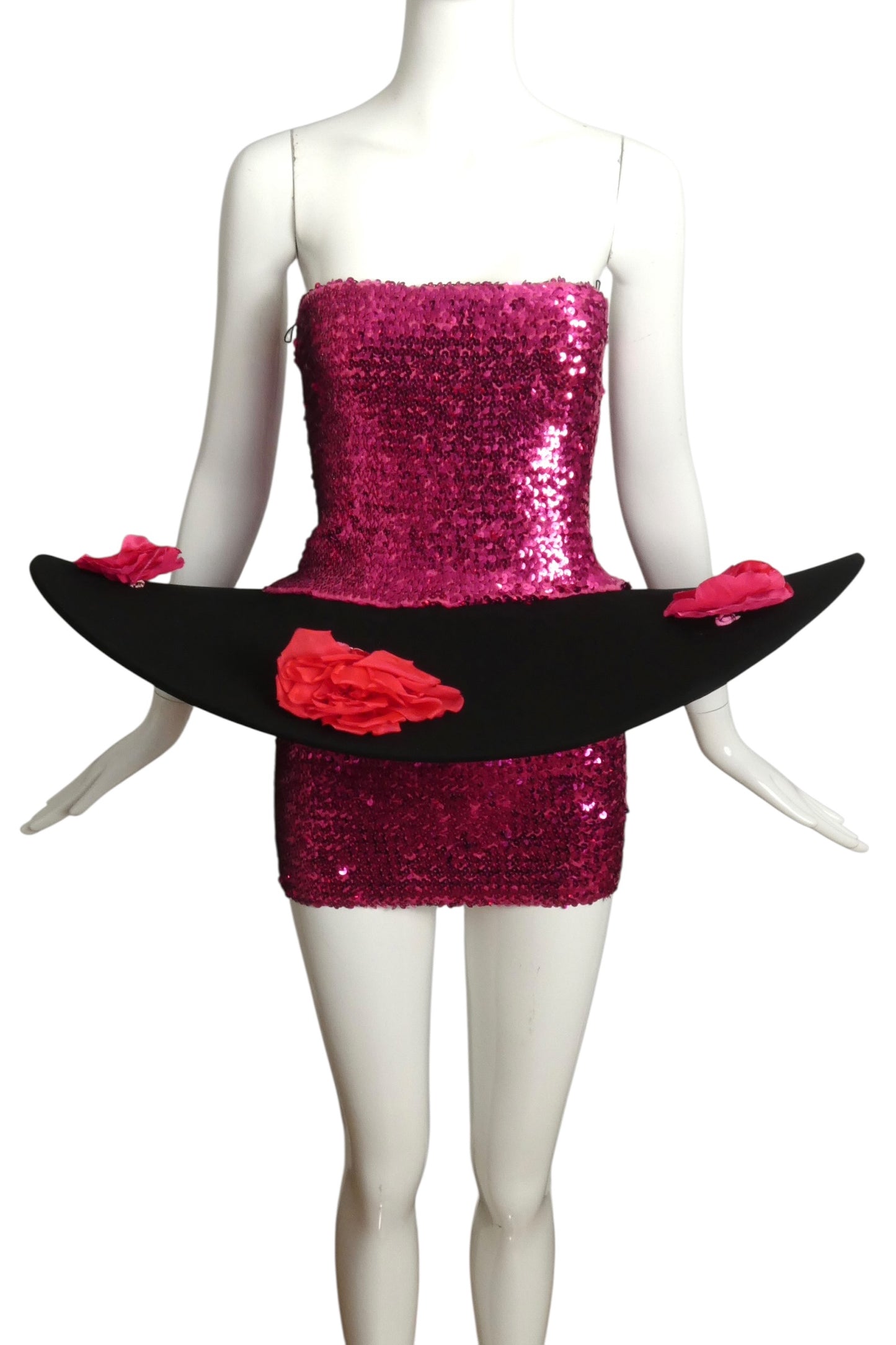 1990s Sequin & Knit Hoop Dress, Size 2