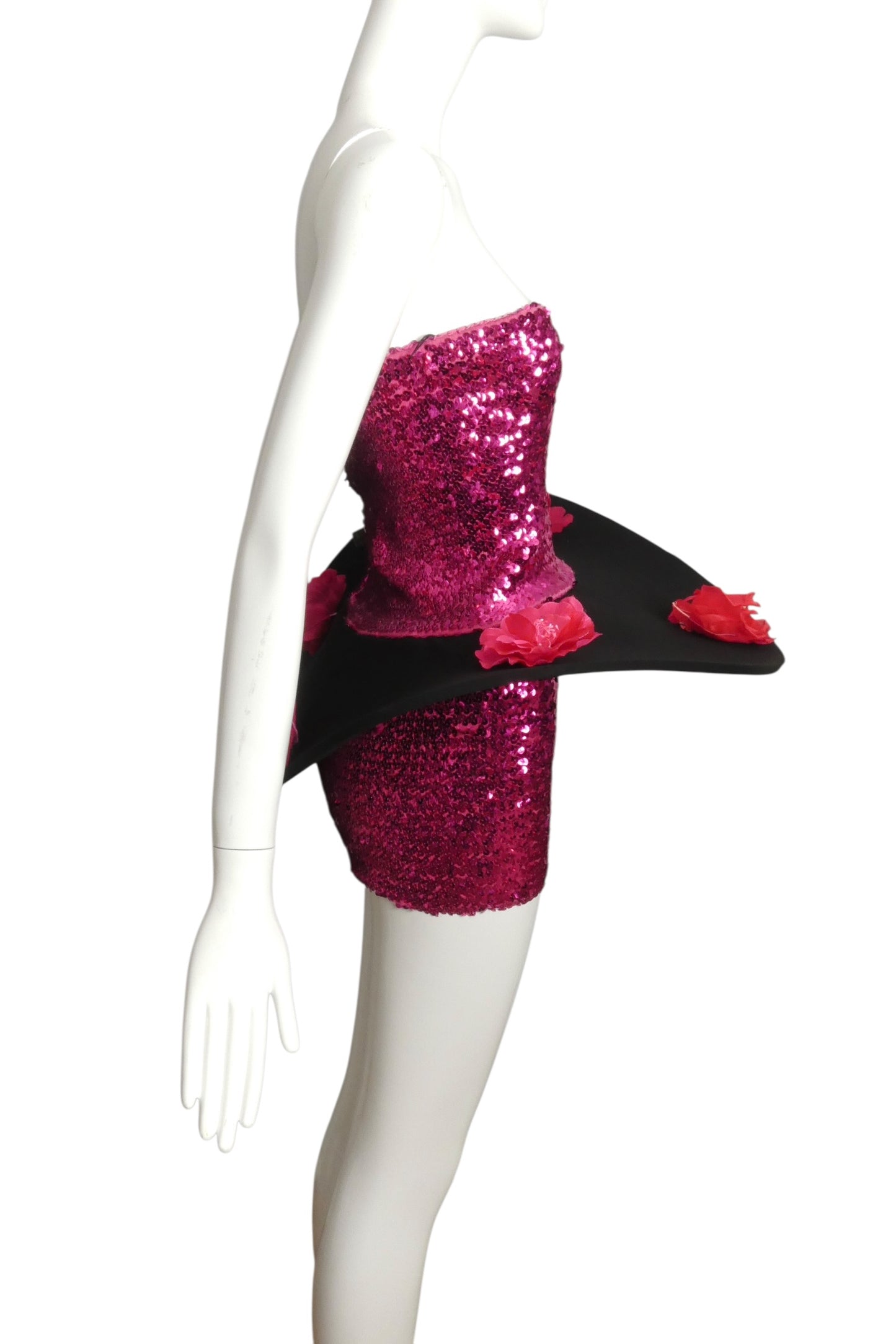 1990s Sequin & Knit Hoop Dress, Size 2