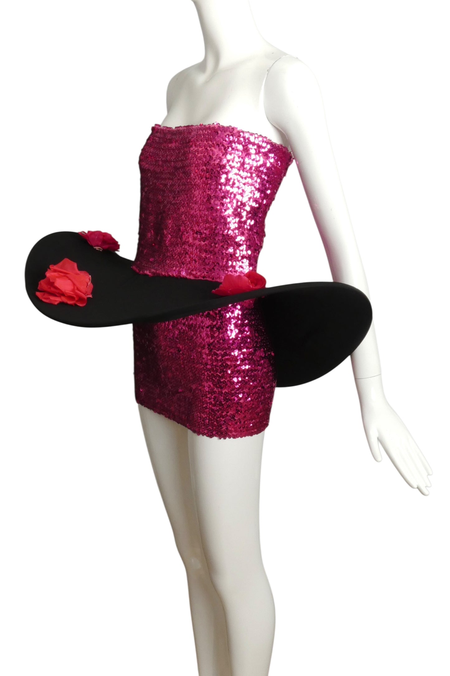 1990s Sequin & Knit Hoop Dress, Size 2
