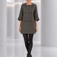 2000 Grey Wool Plaid Coat, Size 10