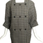 PIERRE CARDIN- 2000 Grey Wool Plaid Coat, Size 10