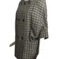 PIERRE CARDIN- 2000 Grey Wool Plaid Coat, Size 10